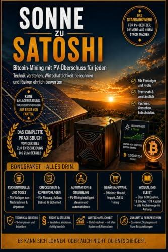 Buchcover: Sonne zu Satoshi – Bitcoin-Mining mit PV-Überschuss für jeden von Thomas Lehmann